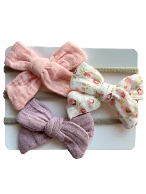 3-Pack Nylon Bows, Charlotte