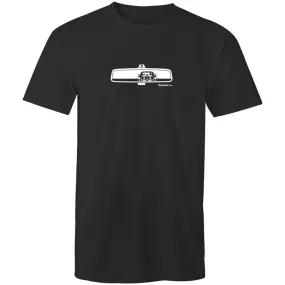 3XL Black Mustang Rearview Mens T-Shirt  - WAREHOUSE