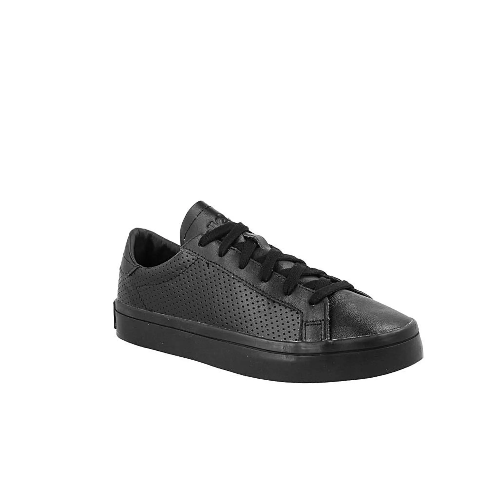 Adidas Court Vantage Mens Black Leather Trainers