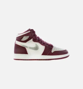 Air Jordan 1 Retro High OG Bordeaux Grade School Lifestyle Shoe - Bordeaux/White/Metallic Silver Limit One Per Customer