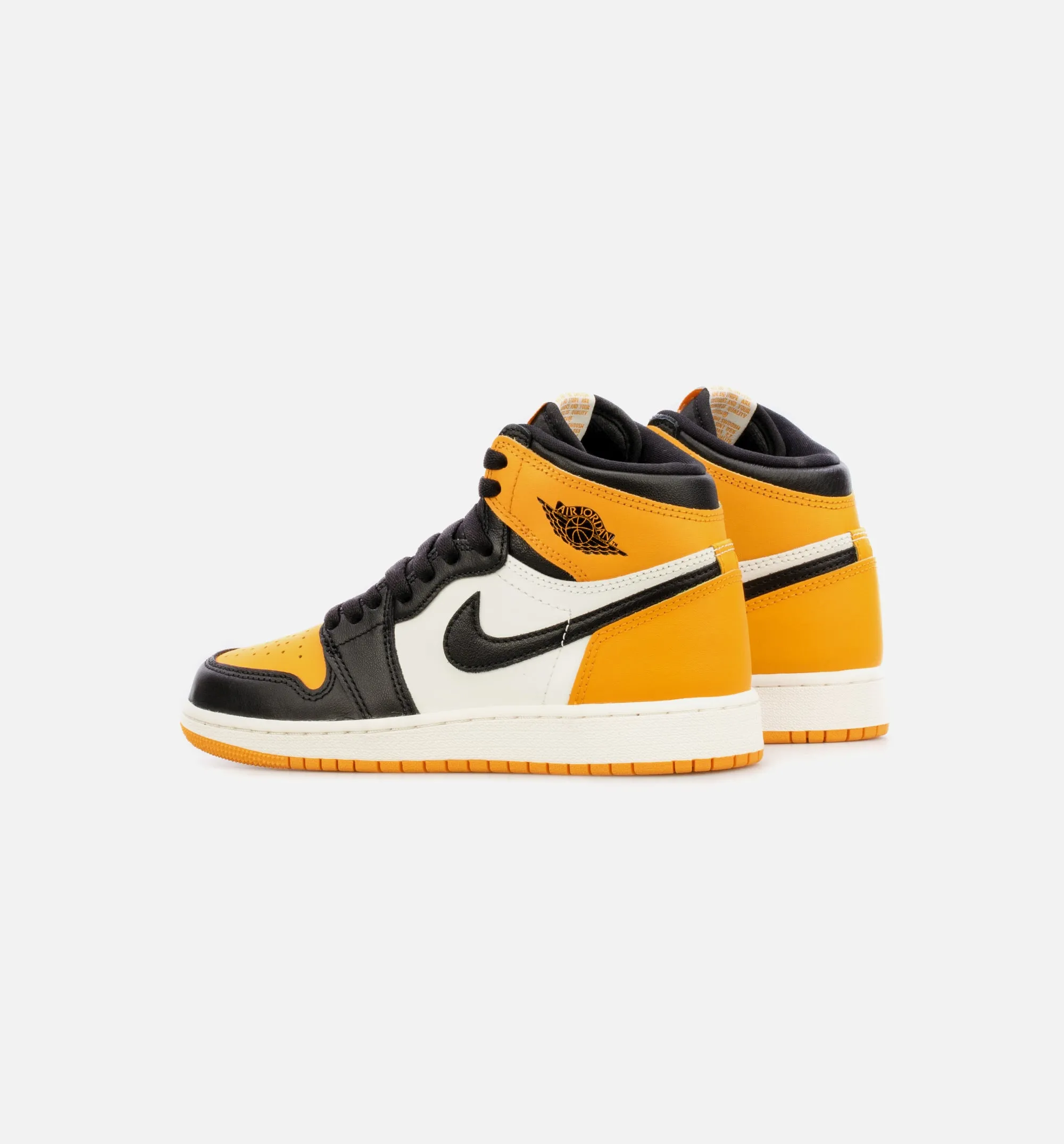 Air Jordan 1 Retro High Taxi Grade School Lifestyle Shoe - Black/Yellow Free Shipping