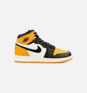 Air Jordan 1 Retro High Taxi Grade School Lifestyle Shoe - Black/Yellow Free Shipping