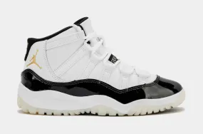 Air Jordan 11 Retro Gratitude Preschool Lifestyle Shoes (White/Metallic Gold/Black)