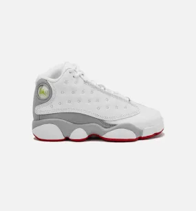 Air Jordan 13 Retro Wolf Grey Preschool Lifestyle Shoe - White/Grey Free Shipping