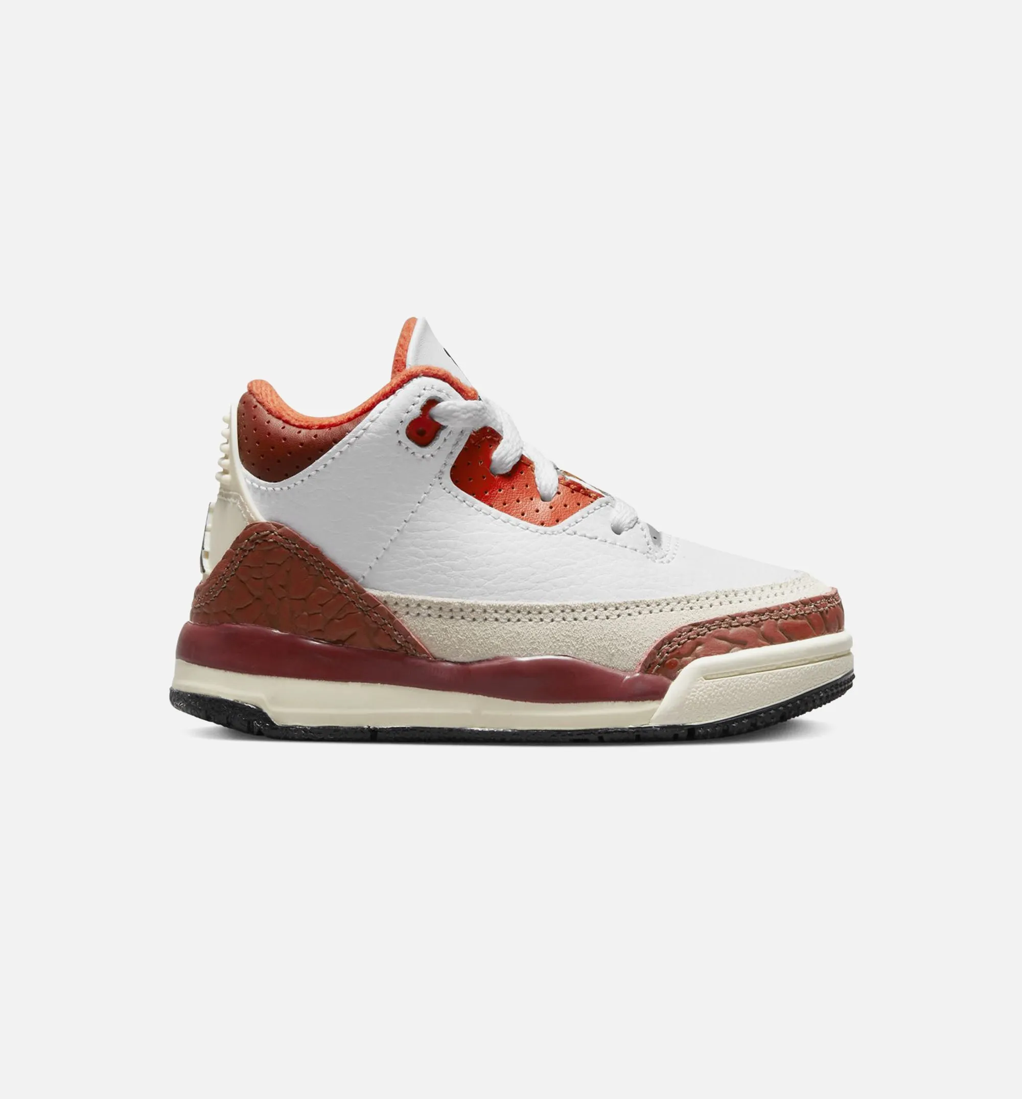 Air Jordan 3 Retro Mars Stone Infant Toddler Lifestyle Shoe - White/Orange