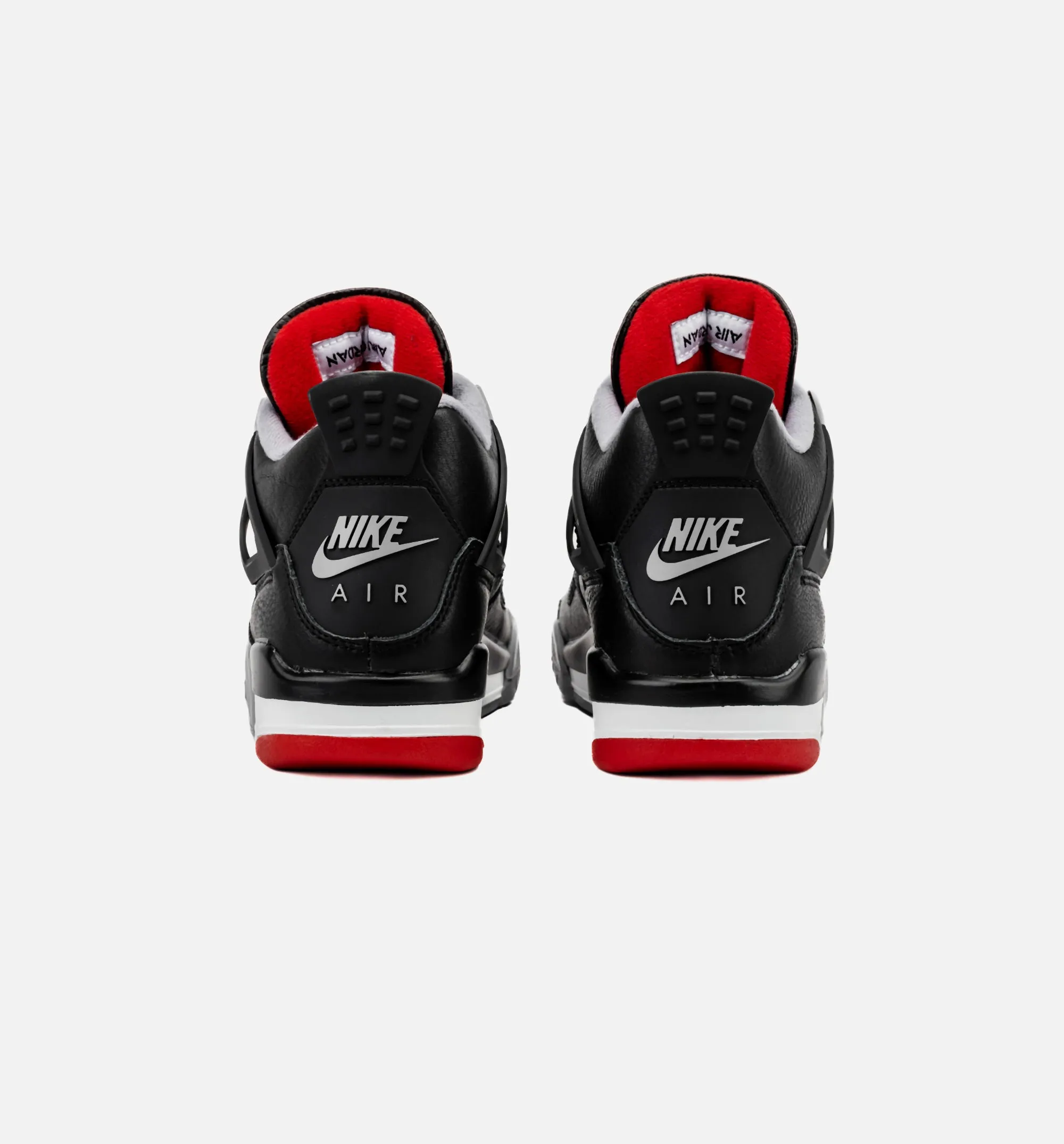 Air Jordan 4 Retro Bred Reimagined Grade School Lifestyle Shoe - Black/Fire Red/Cement Grey/Summit White