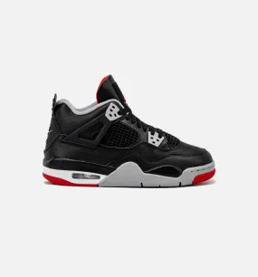 Air Jordan 4 Retro Bred Reimagined Grade School Lifestyle Shoe - Black/Fire Red/Cement Grey/Summit White