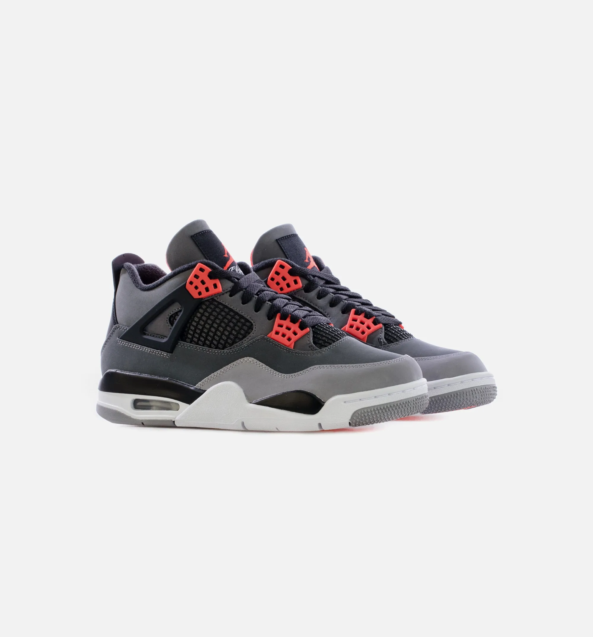 Air Jordan 4 Retro Infrared Mens Lifestyle Shoe - Grey/Infrared/Black Limit One Per Customer