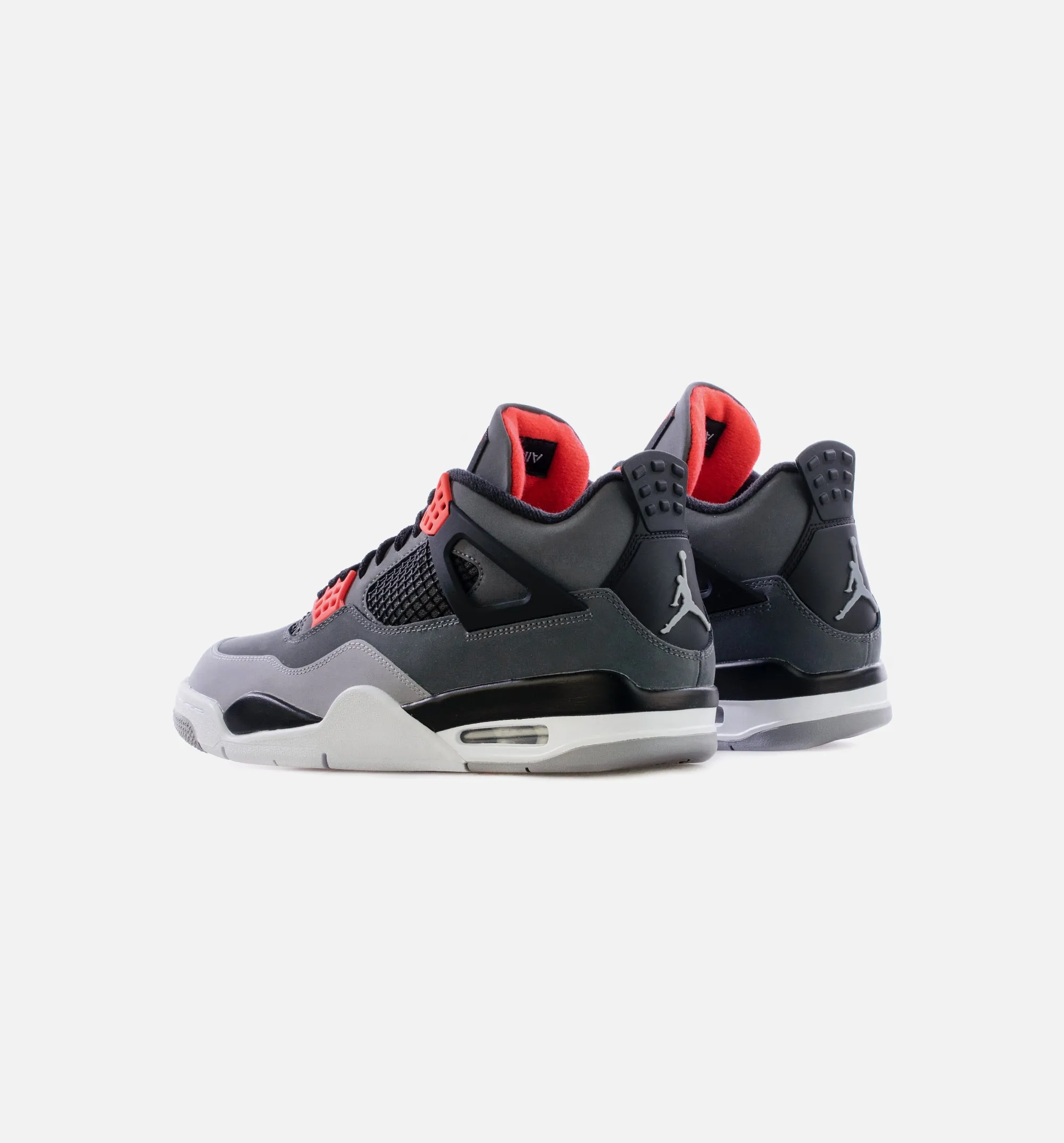 Air Jordan 4 Retro Infrared Mens Lifestyle Shoe - Grey/Infrared/Black Limit One Per Customer