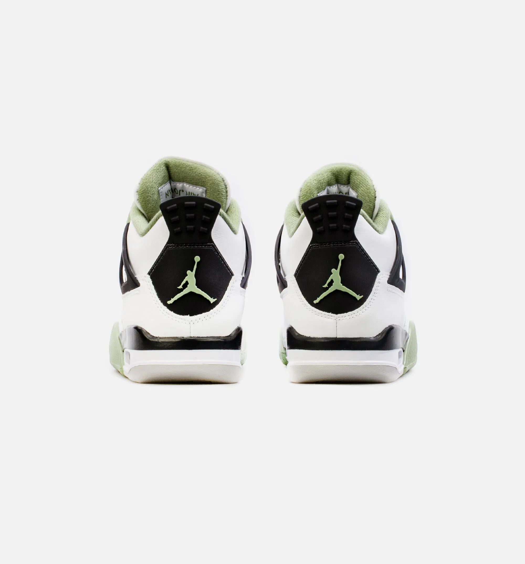 Air Jordan 4 Retro Oil Green Womens Lifestyle Shoe - White/Green Limit One Per Customer