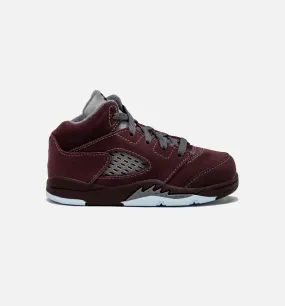 Air Jordan 5 Retro SE Burgundy Infant Toddler Lifestyle Shoe - Burgundy