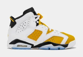 Air Jordan 6 Retro Yellow Ochre Grade School Lifestyle Shoes (White/Yellow Ochre/Black) Free Shipping