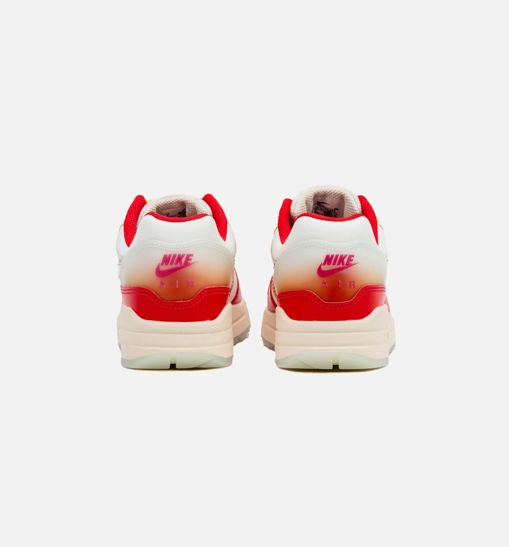 Air Max 1 Soft Vinyl Womens Lifestyle Shoe - Sail/Metallic Silver/Siren Red