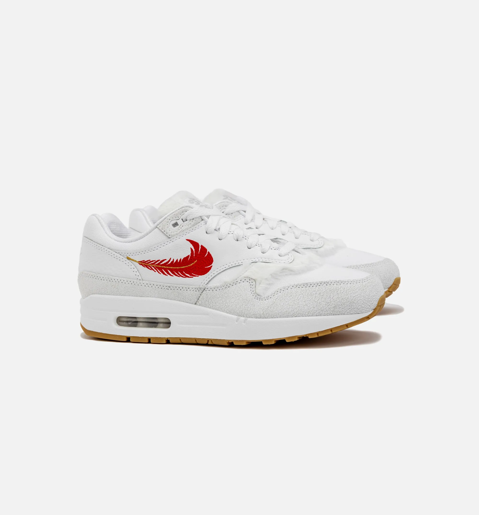 Air Max 1 The Bay Mens Lifestyle Shoe - White/Red