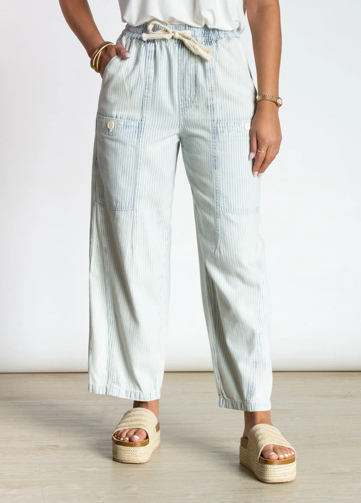 Always a Thought Light Wash Cargo Pant