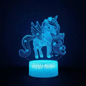 Animal Unicorn 16Color Changing 3D LED Night Light