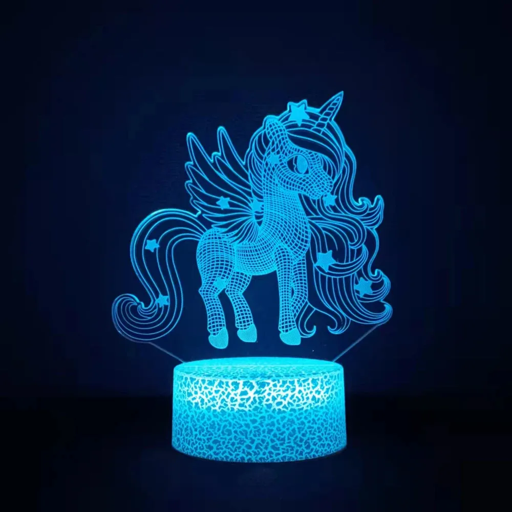 Animal Unicorn 16Color Changing 3D LED Night Light