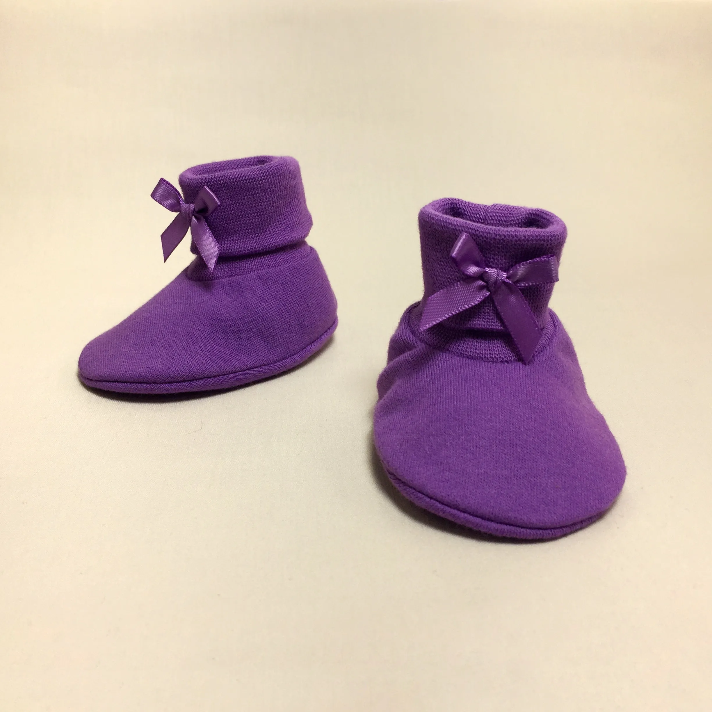 Baby Booties Solid Purple