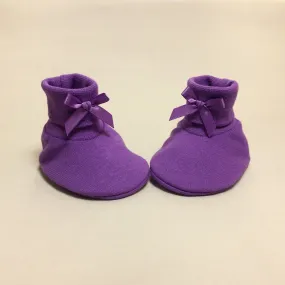 Baby Booties Solid Purple