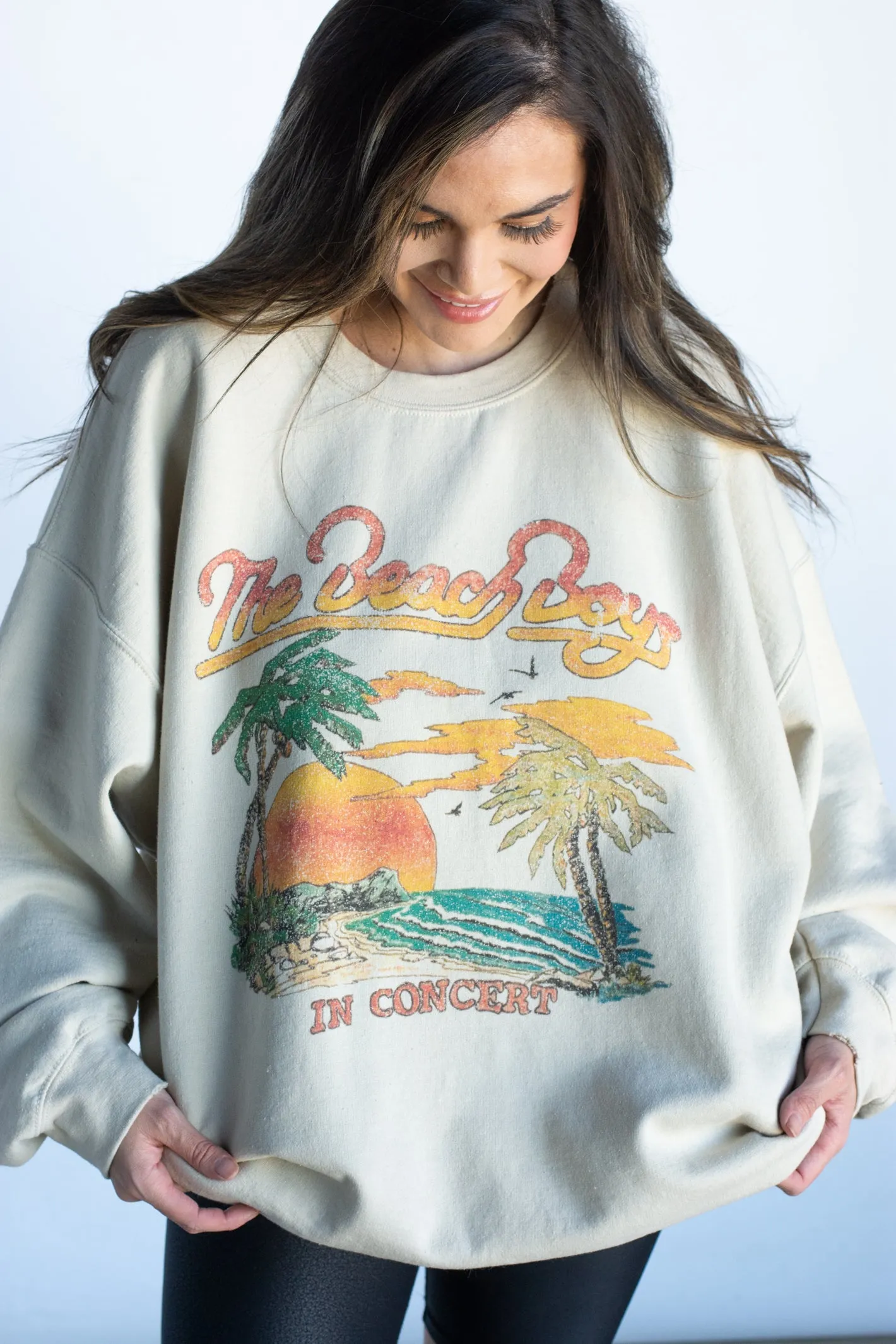 Beach Boys In Concert Graphic Sweatshirt Top