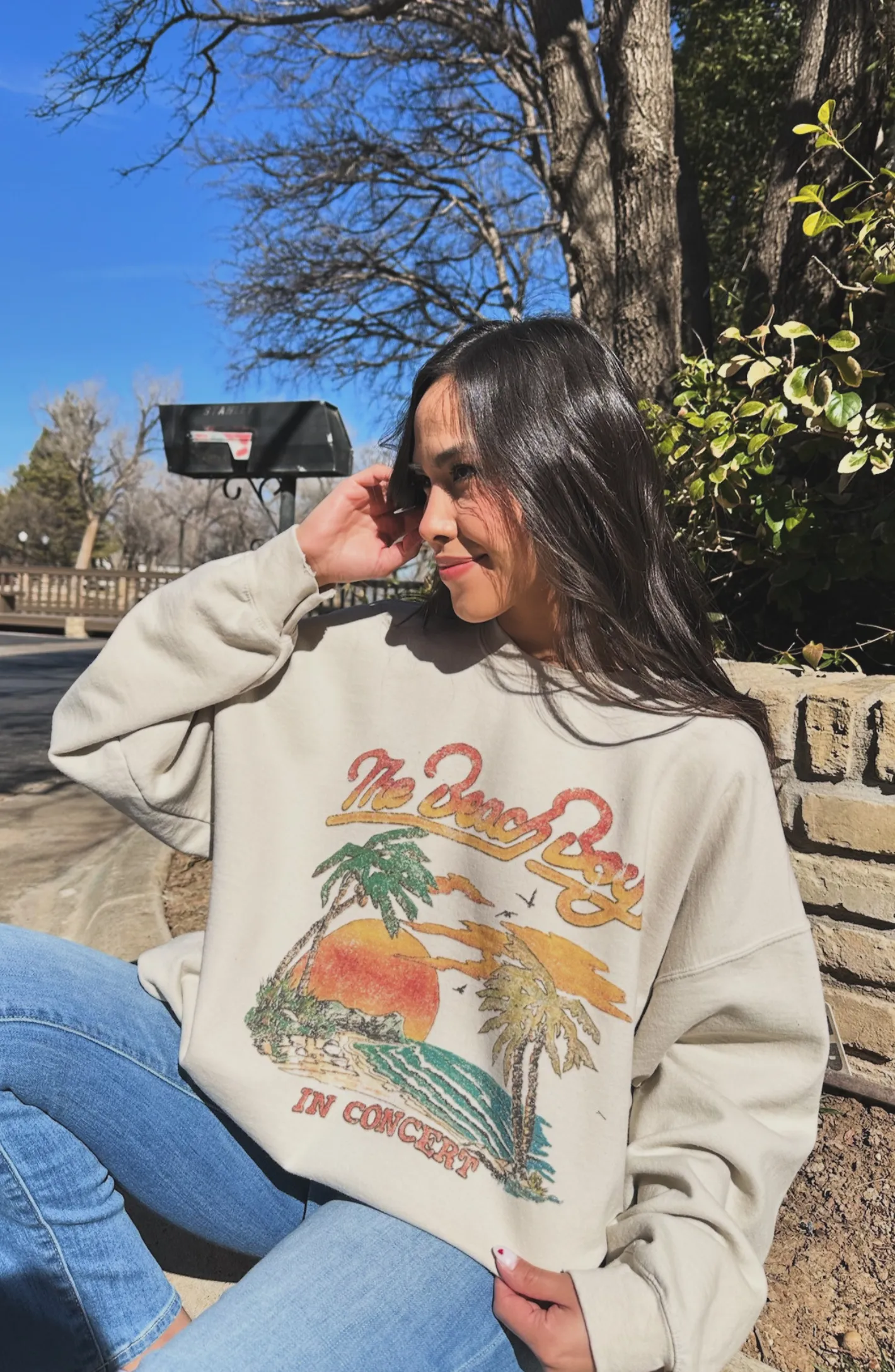 Beach Boys In Concert Graphic Sweatshirt Top