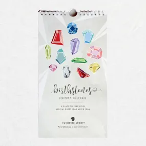 Birthstones Birthday Calendar