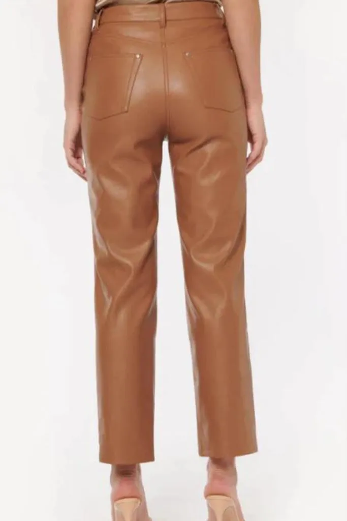 Cami NYC - Hanie Vegan Leather Pant - Caramel *FINAL SALE