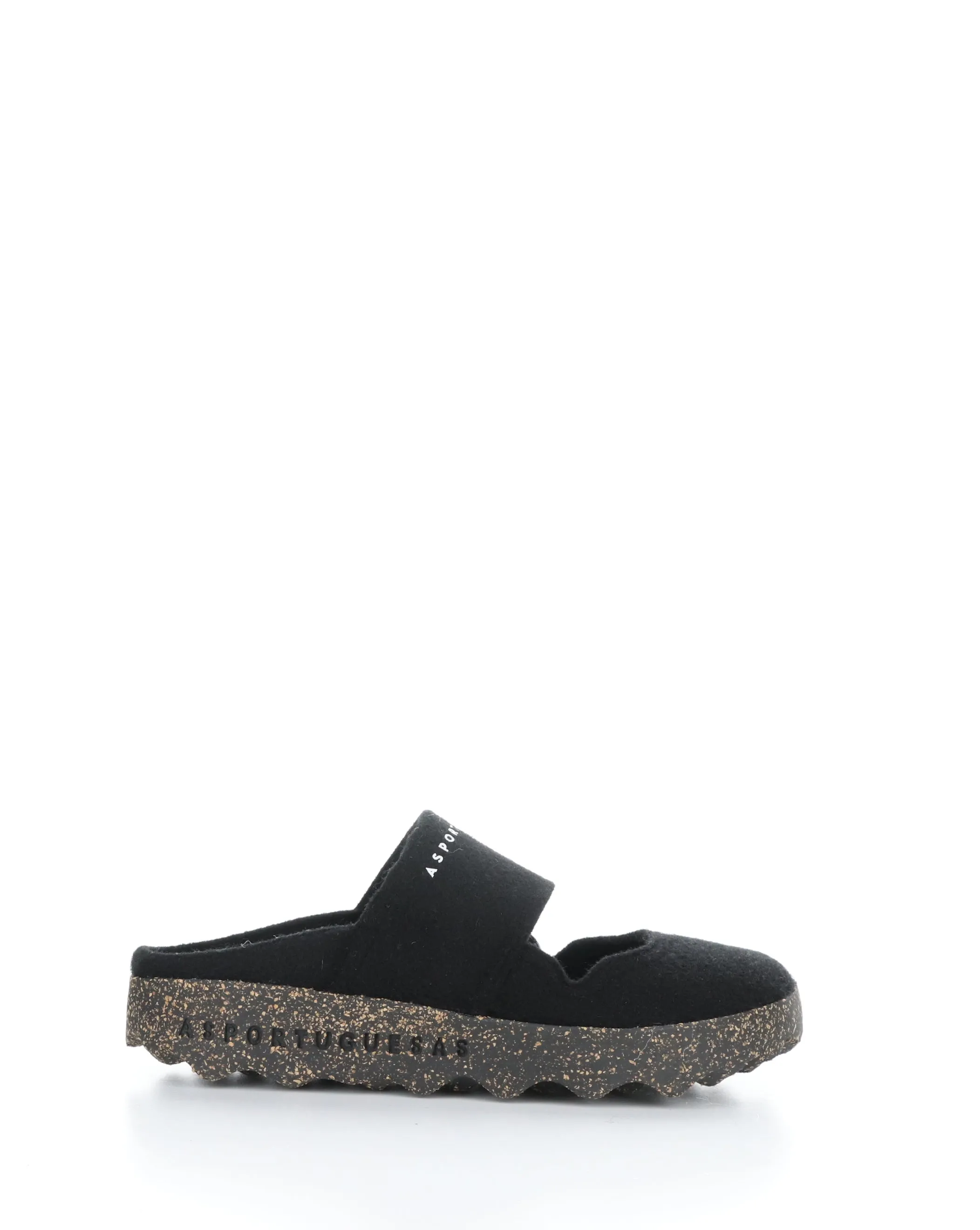 CANU185ASP 001 BLACK Round Toe Mules