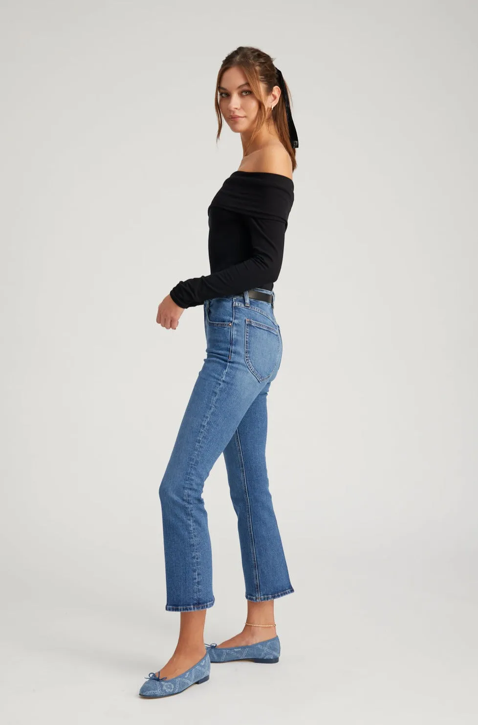 Charlotte Crop Flare Denim