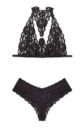 Charlotte Lace Racer Back Bra and Cheeky Brief Set