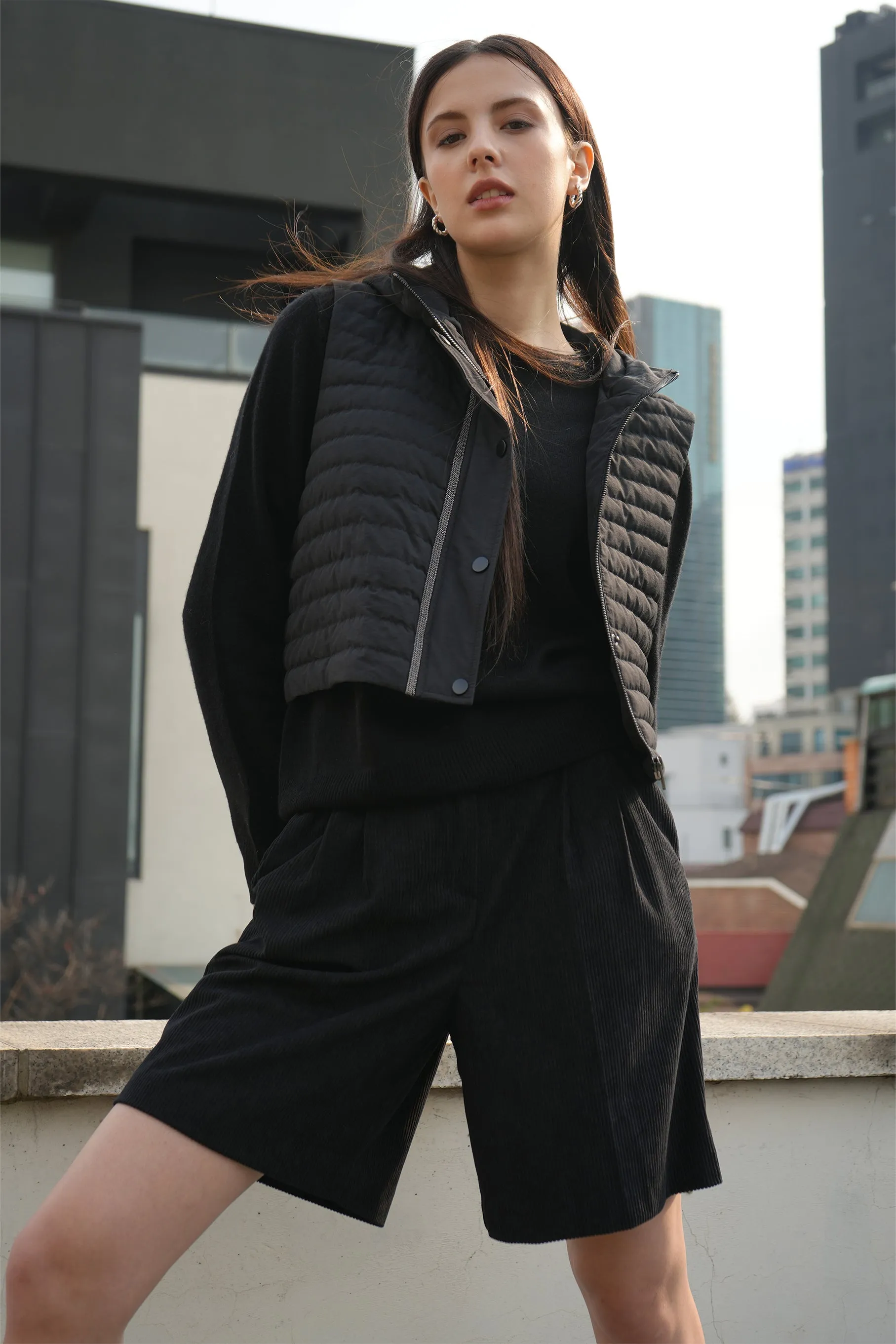 Charlotte Parka Vest, Black