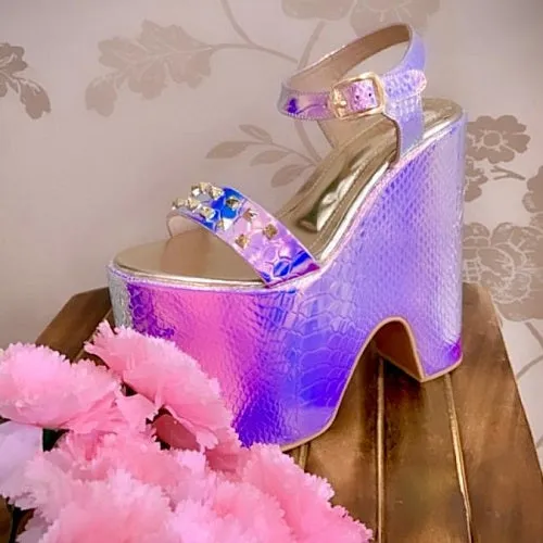 Charlotte ( Platform Wedges Heels, Bridal wear Customised )