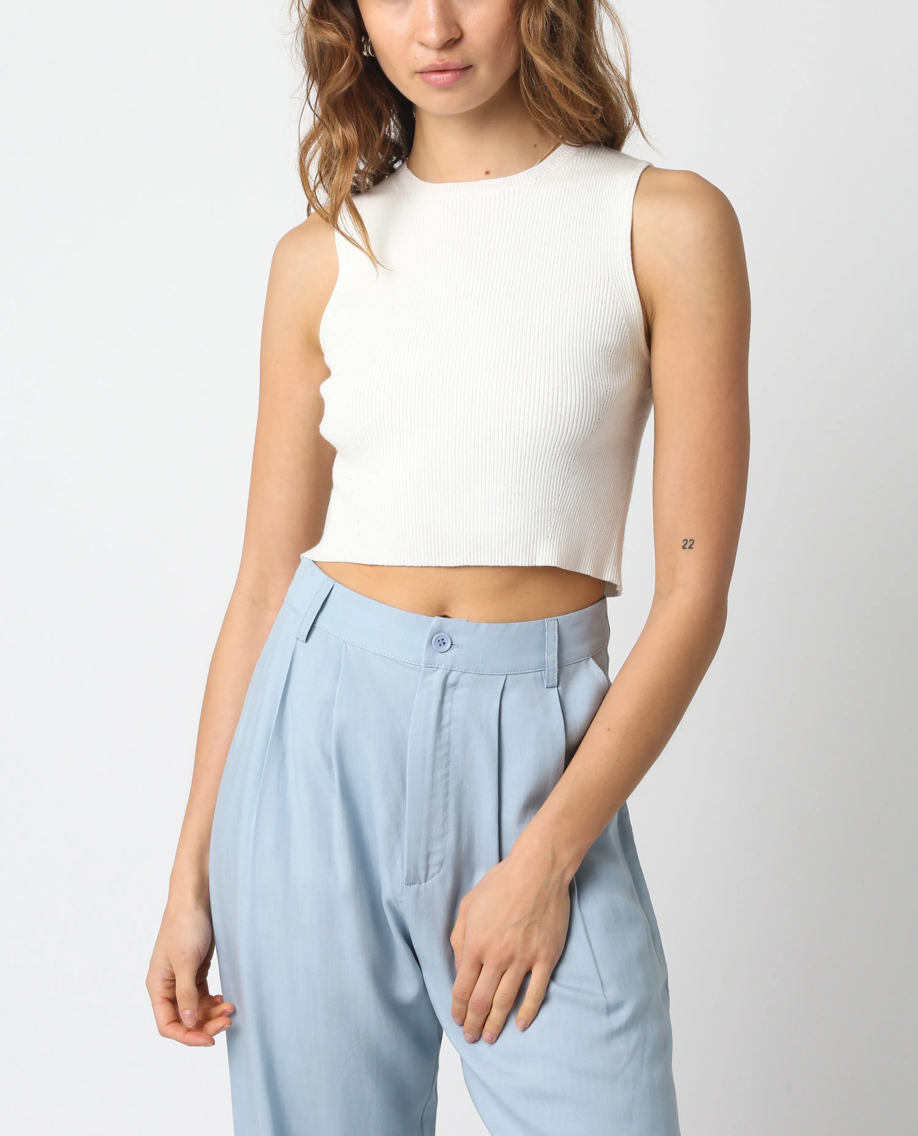 Charlotte Ribbed Crop Tank