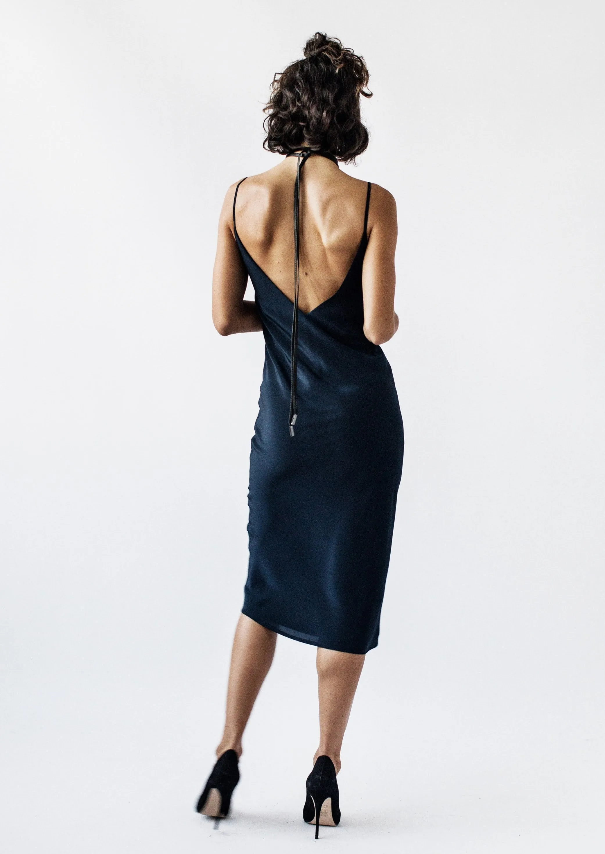 Charlotte Self Lined Dress in Silk Crepe