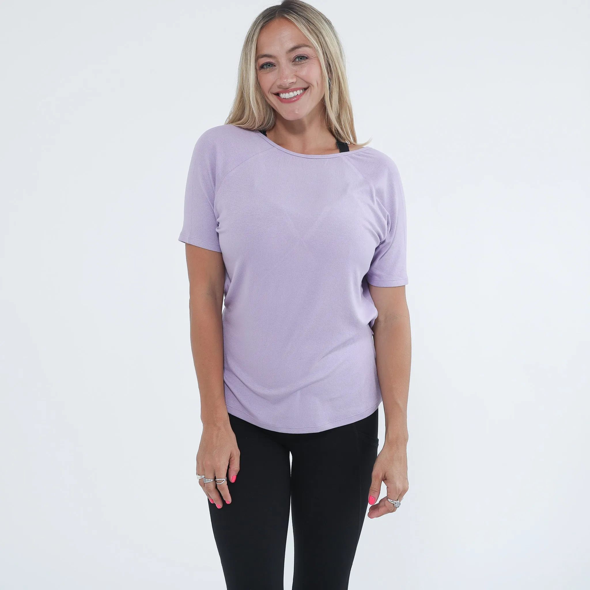 Charlotte Two-Way Nursing Wrap - Short Sleeve (Lilac)