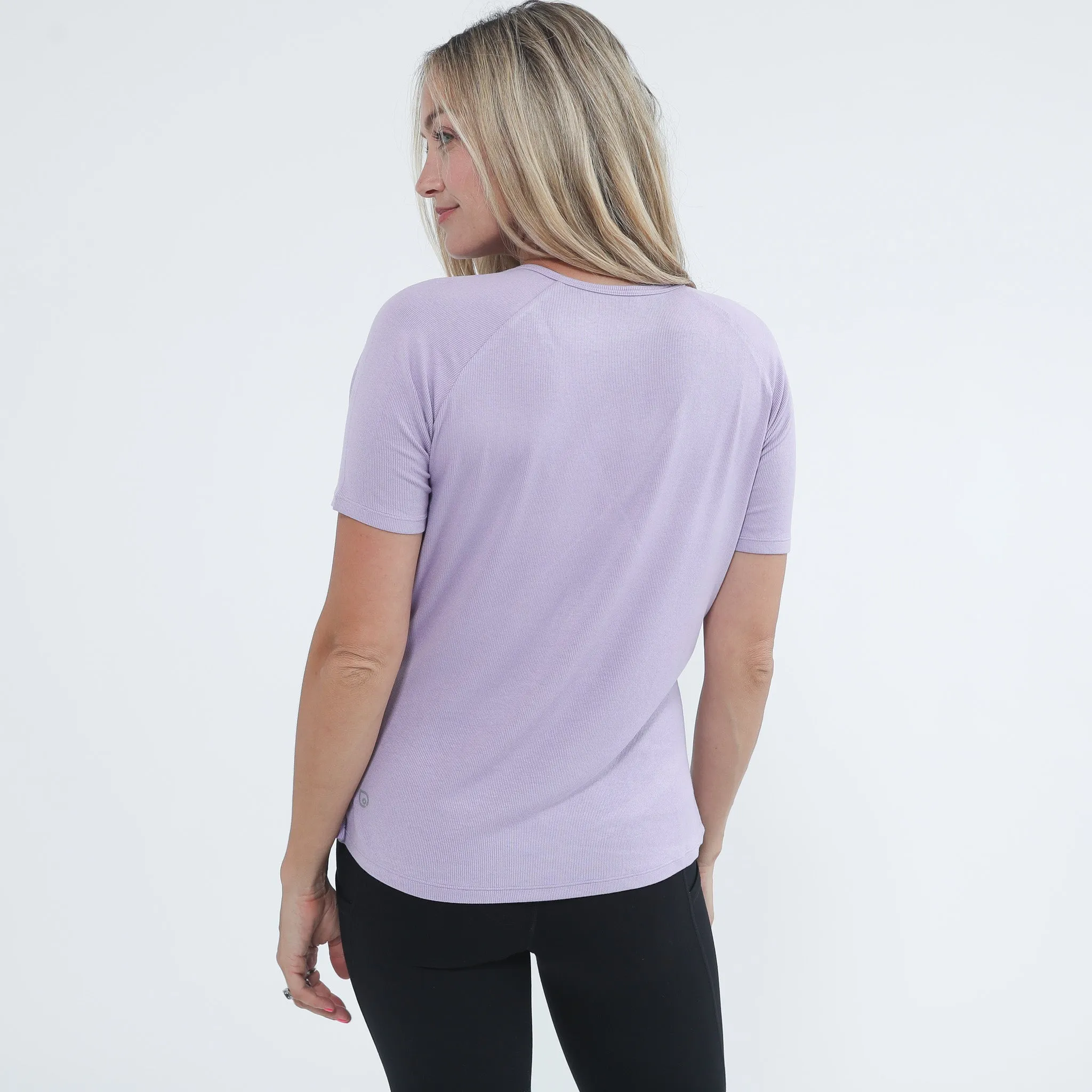 Charlotte Two-Way Nursing Wrap - Short Sleeve (Lilac)