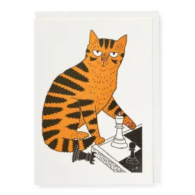 Chess Cat - Letterpress Card