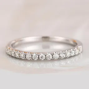 Classic Half Eternity Band In Sterling Silver