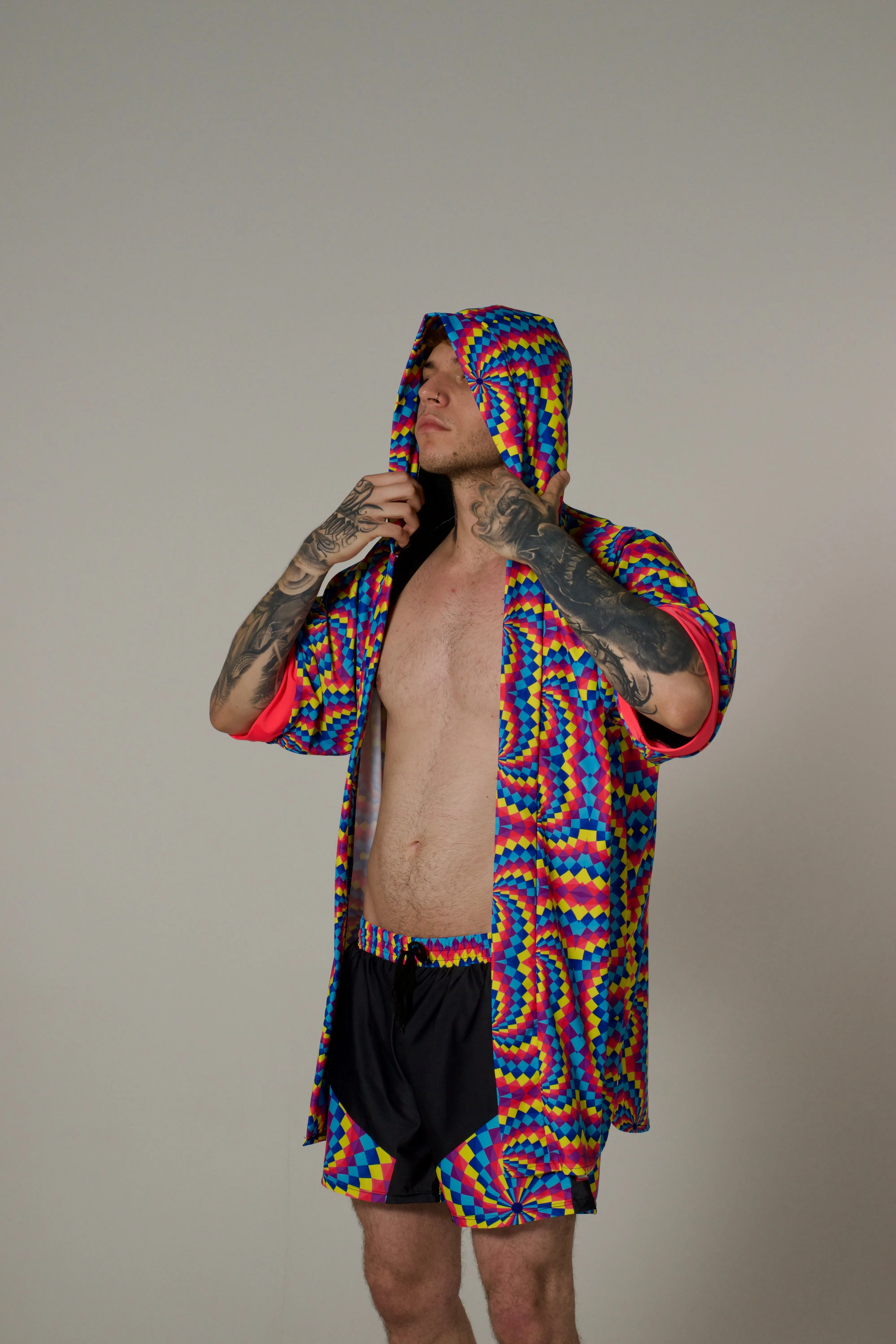 Cosmic Carnival - Hooded Kimono