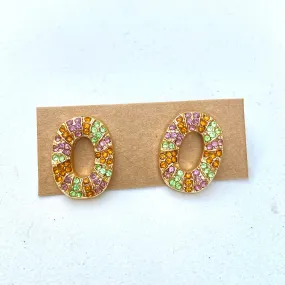 Crystal King Cake Earrings