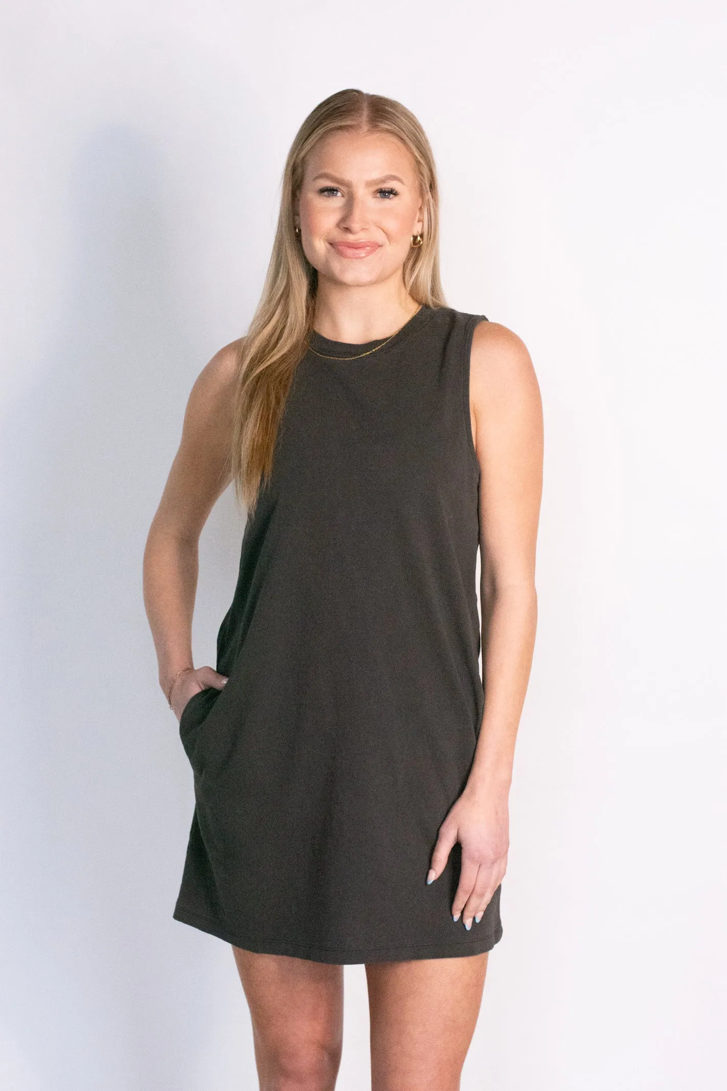 Desperate for You Black Tank Dress