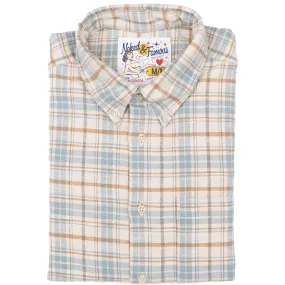 Easy Shirt - Big Slub Check Flannel - Pale Blue