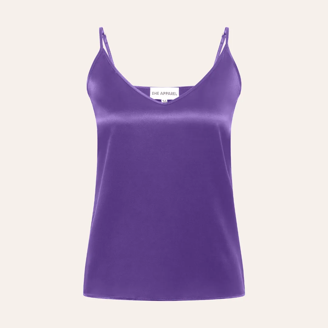 EHE Apparel Charlotte Silk Top - Royal Purple