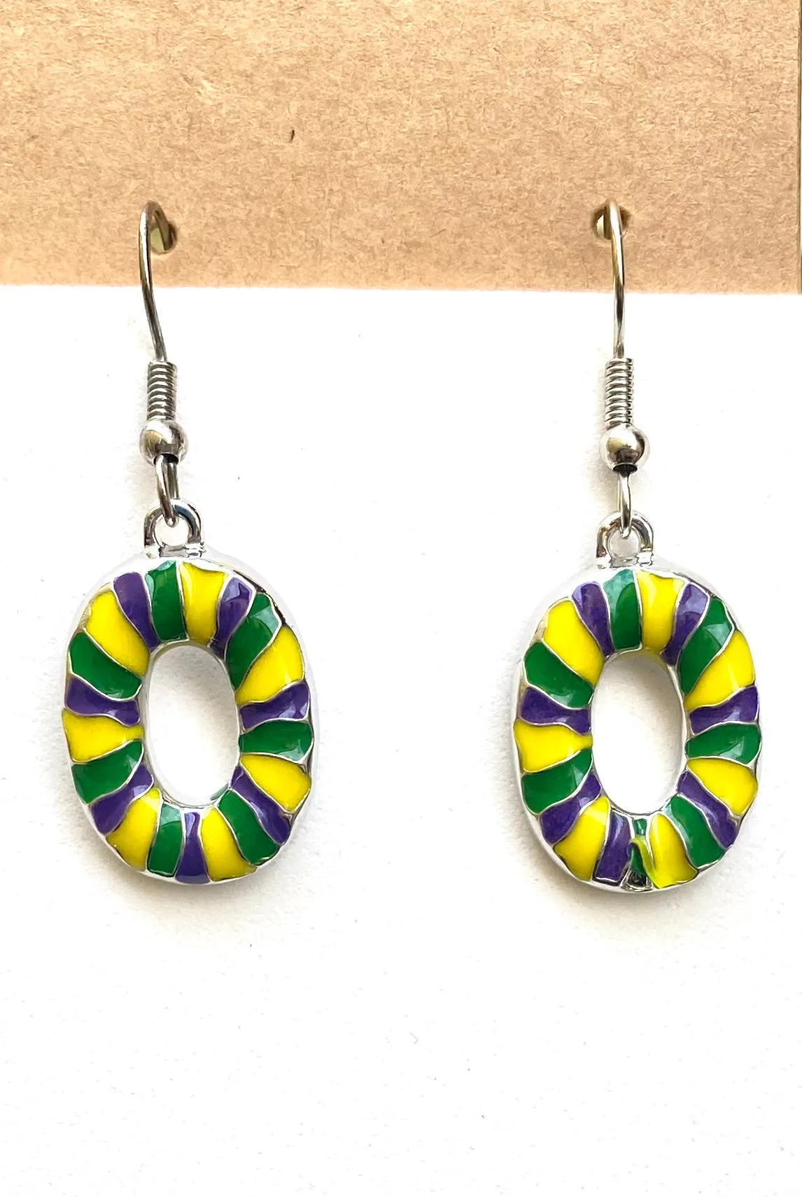 Enamel King Cake Earrings