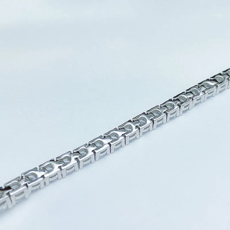 Exquisite Round Cut 925 Sterling Silver Tennis Bracelet