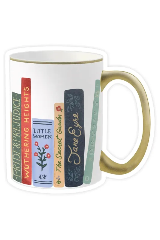 Famous Novels Book Mug Sticker