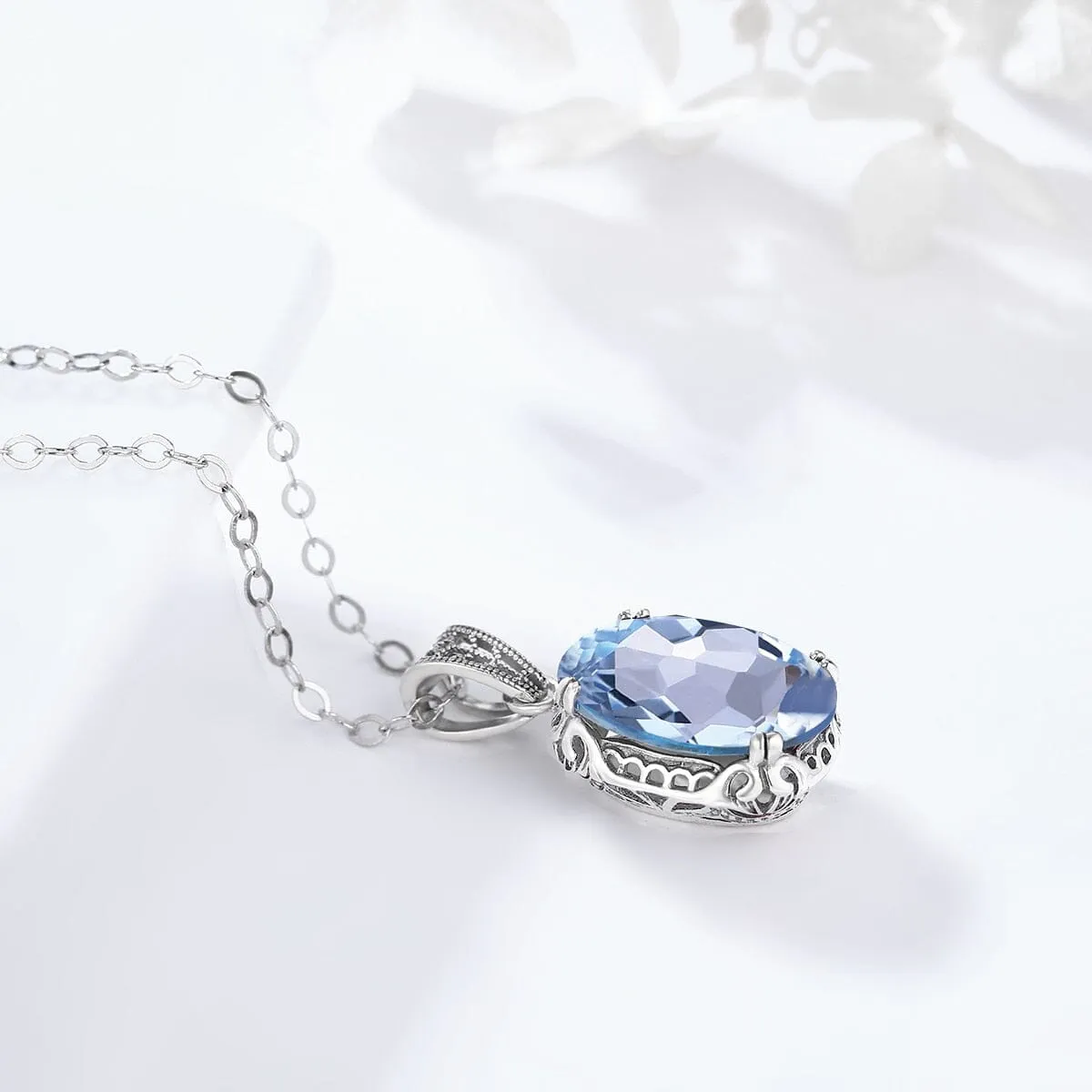 Famous Vintage Aquamarine Classic Pendant Necklace