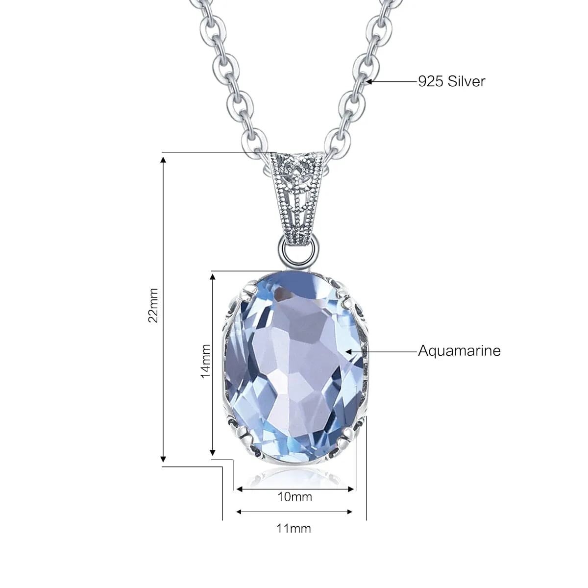 Famous Vintage Aquamarine Classic Pendant Necklace