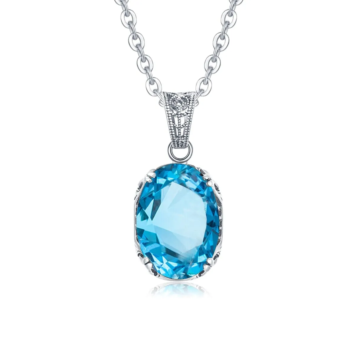 Famous Vintage Aquamarine Classic Pendant Necklace