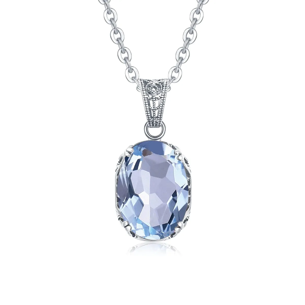 Famous Vintage Aquamarine Classic Pendant Necklace